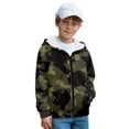 thumbnail image 1 of Uorisanigo Boys and Girls Hoodie Sweatshirt Velvet Lined Casual Green Camouflage Full Zip Hoodies Lightweight Jacket Sweatshirt Shirts with Pocket Athletic Tops Outerwear, 1 of 8