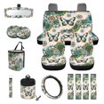 thumbnail image 1 of Uorisanigo Butterfly Print Automotive Interior Covers Elegant Car Seat Covers Full Set Car Accessories Soft Car Steering Wheel Cover,Universal Car Seat Belt Cover,Large Car Trash Can Gift for Friend, 1 of 7