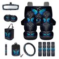 thumbnail image 1 of Uorisanigo Butterfly Print Car Seat Covers Full Set Car Seat Cover Washable Car Accessories with Car Steering Wheel Cover, Car Trash Can,Car Seat Belt Cover Soft Car Decoration Gift for Her, 1 of 7