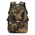 thumbnail image 1 of Uorisanigo Camo Hunting Deer Kids Backpack for School, 17 Inch Large Capacity Rucksack, Large Capacity Bookbag for 6-12 Year, Perfect for School, Camping and Hiking, 1 of 7