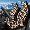 thumbnail image 1 of Uorisanigo Car Front Seat Cover Set High-Back Seat Cushion Soft and Comfortable Brown Cheetah Leopard Print Automotive Seats Covers Universal Fits for Most Cars,Trucks,SUVs,Vans,2pcs, 1 of 7