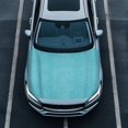 thumbnail image 1 of Uorisanigo Car Hood Cover 59.05x39.37 in Baby Blue Car Hood Cover Accessories Decorations Suitable for Most Cars Sedans Trucks Pickup Sports Automotive, 1 of 7