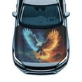thumbnail image 1 of Uorisanigo Car Hood Cover - 59.05x39.37 in Icefire Eagle Print Car Hood Cover Protector, Durable Elastic Fabric Automotive AccessoriesFits Most Cars, Pickups, SUV's Hoods, 1 of 7