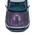 thumbnail image 1 of Uorisanigo Car Hood Cover, for Automobiles, Stretchable Polyester Halloween Purple Cat Hood Wrap Universal Auto Decorative Accessories for Sedans SUVs Trucks, 1 of 7
