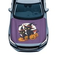 thumbnail image 1 of Uorisanigo Car Hood Cover, Black Cat Pumpkin Car Bonnet Banner, Universal Fit, Elastic Polyester, Stretchable, Automotive Hood Covers Automotive Accessories Suitable for Cars, 1 of 7