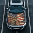 thumbnail image 1 of Uorisanigo Car Hood Cover Deer American Flag Hood Covers for Car Waterproof Automotive Accessories Suitable for Most Automotive Sedans Trucks Pickup Sports Cars, 1 of 7