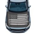 thumbnail image 1 of Uorisanigo Car Hood Cover Portable Gray American Flag Hood Wrap Blanket Cars Decoration Tear-Resistant Car Bonnet Banner for Most Automotive Pickup Sedans Trucks SUVs, 1 of 7