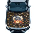 thumbnail image 1 of Uorisanigo Car Hood Cover Pumpkin Cat Car Hood Protectors Auto Covers for Most SUVs Sedans Trucks Pickups Removable Automotive Exterior Accessories, 1 of 7