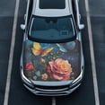 thumbnail image 1 of Uorisanigo Car Hood Cover, Soft Decoration Rose Butterfly Hood Wrap Blanket Suitable for Most Automotive Sedans Trucks Pickup Sports Cars, Washable Accessories, 1 of 7