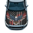 thumbnail image 1 of Uorisanigo Car Hood Cover Stretch Polyester Fabric Flying Eagle USA Flag Hood Cover Easy Installation Removable Covers Automotive Accessories Car Decoration All-Season Protection, 1 of 7