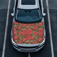 thumbnail image 1 of Uorisanigo Car Hood Cover Stretchable Elastic Polyester Covers, 59.05"x39.37", Women Men Automotive Exterior Accessories Christmas Poinsettia Car Hood Cover with Elastic Band, 1 of 7