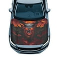 thumbnail image 1 of Uorisanigo Car Hood Cover Stretchable Fire Skull Print Car Hood Wrap Blankets, 59.05"x39.37", Premium Sublimation Print Cars Hoods Cover with Elastic Band, 1 of 7