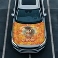 thumbnail image 1 of Uorisanigo Car Hood Cover Tear-Resistant Maple Leaf Turkey Print Hood Covers for Car Decorations Universal Automotive Exterior Accessories Fit for Most Sedans SUV Trucks, 1 of 7