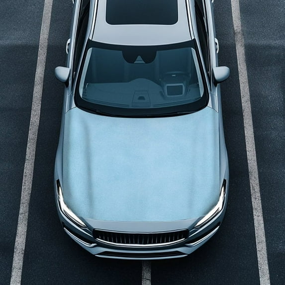 Uorisanigo Car Hood Cover Washable Light Blue Auto Hood Cover Strechable Automotive Accessories Suitable Most Automotive Sedans Trucks Pickup Sports Cars