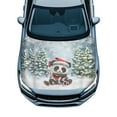 thumbnail image 1 of Uorisanigo Car Hood Cover Weatherproof Christmas Panda Print Hood Cover Elastic Fabrics Can be Washed Stretch Polyester Fabric Covers Personalized Suitable for Cars, 1 of 7