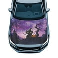 thumbnail image 1 of Uorisanigo Car Hood Cover Weatherproof Pumpkin Black Cat Hood Cover Suitable for Most Automotive Sedans Trucks Pickup Sports Cars, Elastic Polyester, 1 of 7