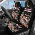 thumbnail image 1 of Uorisanigo Car Seat Cover Fit Four Seasons, Soft 2-Pack Moon Pink Dragonfly Front Seat Covers, Universal Fit for Most Vehicles, Summer Cool & Winter Warm, Easy Installation, 1 of 7