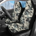 thumbnail image 1 of Uorisanigo Car Seat Cover, Flurry Front of Car Seat Cushions, 2 PCS Camouflage Print Bottom Seats Covers of Full Wrapped Edge, Plush Accessories Universal Fit for Most Cars, SUV, Van, 1 of 7