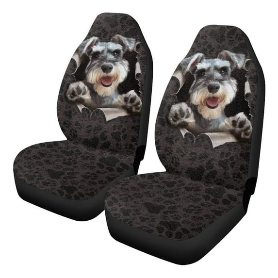 Uorisanigo Car Seat Cover Front for Cars, Puppy Dog Paw Automotive Seat Cover, 2Pcs Car Accessories with Front Drive Seats Covers Protect Accessories for Women Men