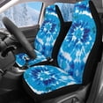 thumbnail image 1 of Uorisanigo Car Seat Cover, Premium Coral Velvet Fabric Blue Tie Dye Print Front Seat Covers for Cars, Set of 2, Easy-Install Summer & Winter, Fit for SUV Truck Sedan Most Vehicles, 1 of 7