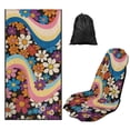 thumbnail image 1 of Uorisanigo Car Seat Cover Protector Front Seats Only for Gym Workout Beach Hiking Retro 70s Flower Power Auto Accessories Protectors Decor Universal Fit Most Cars, Easy to Install, 1 of 8