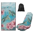 thumbnail image 1 of Uorisanigo Car Seat Cover Protector Soft Hibiscus Flower Turtle Automotive Front Seat Sweating Cover Washable Seat Decoration Universal for Auto Truck Van SUV, Easy to Install, 1 of 8