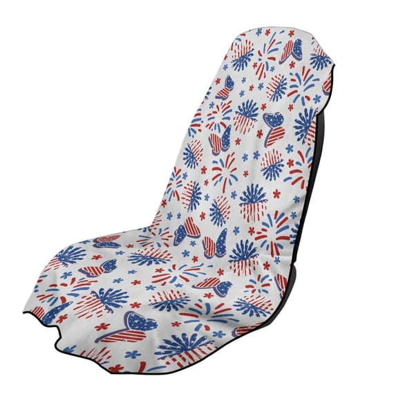 Uorisanigo Car Seat Cover Protector Universal Fit Most Cars Women Men Easy to Install American Flag Butterfly Sweat Towel Seat Covers Bucket Fit Beach Swimming Outdoor Sports