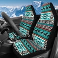 thumbnail image 1 of Uorisanigo Car Seat Cover Sets 2 Pcs Highback Auto Front Seat Protectors for Most Cars, SUVs, Sedan, Trucks, Vans Blue Aztec Horse Dreamcatcher Car Interior Seats Cushion Covers, 1 of 7