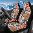 thumbnail image 1 of Uorisanigo Car Seat Covers – 2 Pcs Front Seat Covers Ethnic Flowers Vehicle Seats Protectors Driver Interior Accessories, Easy Installation and Universal Fit for Most Cars SUVs Trucks, 1 of 7