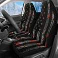 thumbnail image 1 of Uorisanigo Car Seat Covers for Front 2 Piece High Back Vehicle Cushion Cover Anti-Slip Gray Camouflage USA Flag Automotive Seat Protectors Decor Universal Fit for Most Cars Sedan SUVs, 1 of 7