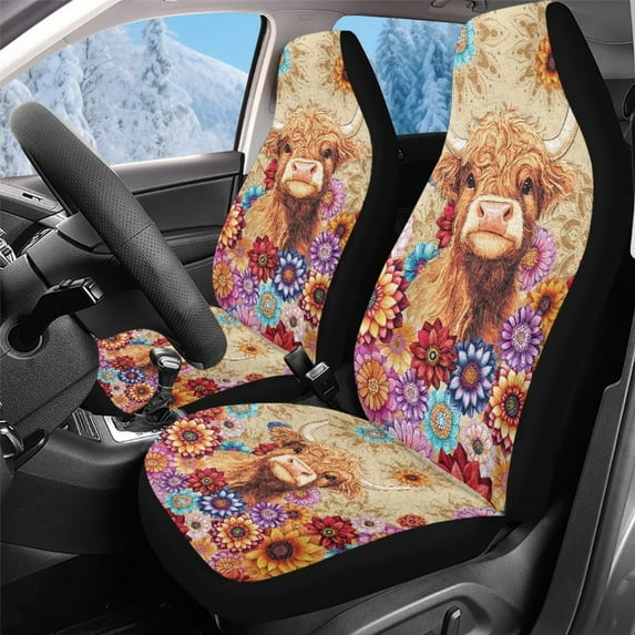 Uorisanigo Car Seat Covers, Front Seat Covers for Cars 2pcs, Soft Driver Seats Cover Protection Universal Fit for Sedan SUV Pick-up Truck Van