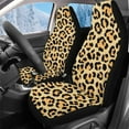 thumbnail image 1 of Uorisanigo Car Seat Covers Front Seats 2 Packs, Fluffy Yellow Leopard Print Automotive Seat Protectors for Cars SUV Pick-up Truck Sedan Seats Covers, Easy to Install, Auto Accessories Decor, 1 of 7
