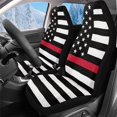 thumbnail image 1 of Uorisanigo Car Seat Covers Front Seats Only, 2 Pcs, Easy to Install Car Seats Cover Set and Accessories for Auto Trucks Van SUV - American Honoring Firefighter Flag, 1 of 7