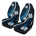 thumbnail image 1 of Uorisanigo Car Seat Covers for Front Seats – Premium Blue Polynesian Flowers Car Seats Cover Front Set 2 PCS, Universal Interior Accessories Covers for Cars Truck Van SUV Seat Protection, 1 of 7