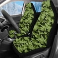 thumbnail image 1 of Uorisanigo Car Seat Covers Front Set 2 Packs, Washable Green Camo Print Front Seat Covers, Universal Fit Interior Cover for Most Vehicles, Breathable Auto Accessories, 1 of 7
