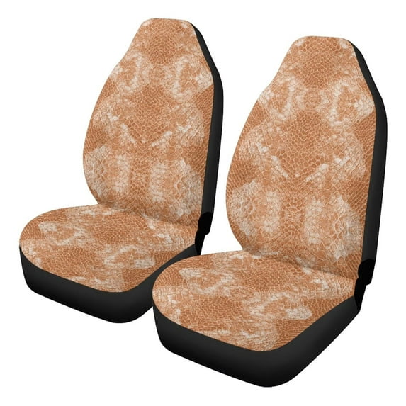 Uorisanigo Car Seat Covers, High-Back 2 Front Set, Soft Light Brown Automotive Seat Covers Fit for Most Cars, Auto Interior Accessories Cushions, Coral Velvet Fabric