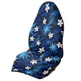 thumbnail image 1 of Uorisanigo Car Seat Towel Cover Fashion Auto Interior Floral Palm Leaf Blue Universal Front Seat Cover Anti-Slip Vehicle Seat Protector Universal Fit for Auto Truck Van SUV, 1 of 6