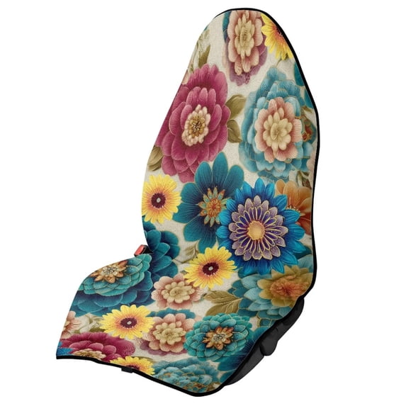 Uorisanigo Car Seat Towel Cover Front Seats Only Universal Fit Most Cars Women Men Water Sweat Boho Mandala Floral Car Seat Protector After Gym Workout Beach and Swimming
