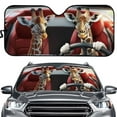 thumbnail image 1 of Uorisanigo Car Shade Front Windshield Blocks UV Rays Cute Giraffe Driving Front Car Window Shades Sunlight Resistant Reflective Sun Visor Auto Sunshade Suitable for Car Truck SUV, 1 of 7