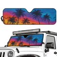 thumbnail image 1 of Uorisanigo Car Windshield Sun Shade, Foldable Summer Coconut Tree Front Window Shade Protect Your Car from Sun Heat & Glare UV Ray, Accessories for Jeep Wrangler, Compass, Gladiator & Renegade, 1 of 7