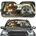 thumbnail image 1 of Uorisanigo Car Windshield Sun Shade Funny Animals Driving Pattern Washable Car Shade Front Windshield for Most Sedans SUV Truck Auto Sunshade Car Sun Visor Block UV Rays and Heat Keep Cool, 1 of 7