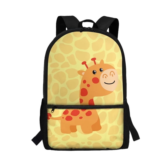 Uorisanigo Cartoon Giraffe School Backpack for Boys Girls 6-12 Year Casual Daypack Preschool Elementary Kindergarten School Bookbag for Schools, Camps and Travel