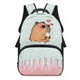 thumbnail image 1 of Uorisanigo Casual Backpack for Kids, Breathable and Lightweight Capybara Cake Print School Bag for Preschool Elementary Students 6-12, Great for Sports Daily, 1 of 7