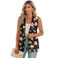 thumbnail image 1 of Uorisanigo Christmas Cute Gingerbread Women's Sleeveless Vest Blazer with Pockets Open Front Waistcoat Vest for Women Size 3XL Loose Button Down Vests Blazer Elegant, 1 of 7