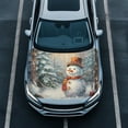 thumbnail image 1 of Uorisanigo Christmas Snowman Car Cover Protector Car Heat-Resistant Bonnet Banner Washable Stretch Car Hood Cover Protector for Most Automotive Sedans Trucks Pickup SUVs, 1 of 7