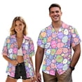 thumbnail image 1 of Uorisanigo Colorful Eggs Matching Couple Outfits Easter Husban and Wife Clothing Light Men's Short Sleeve Shirt Summer Workwear and Womens Button Down Shirt Party Blouse Tops Size XS, 1 of 8