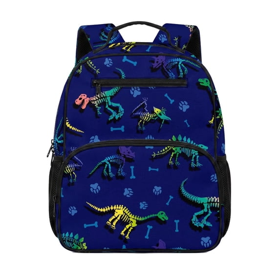 Uorisanigo Cool Dinosaur Kids Backpack for School Ages 5-8, Durable Preschool Daypack with Side Water Bottle Pocket, Lightweight Bookbag for Outdoor Hiking
