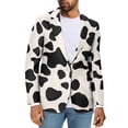 thumbnail image 1 of Uorisanigo Cow Print Casual Blazer for Men Soft One Button Mens Casual Blazers Regular Fit Long Sleeve Breathable Lightweight Sport Coats Stretch Stylish for Men Size M, 1 of 6