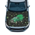 thumbnail image 1 of Uorisanigo Creative Shamrock Print Auto Hood Cover Windproof Car Hood Cover Protector Polyester Elastic Car Hood Cover Protector Suitable Most Automotive Pickup Sedans Trucks SUVs, 1 of 7