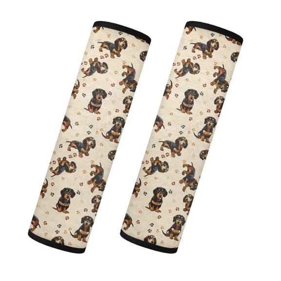 Uorisanigo Cute Dachshund Cover Seat Belt Cushion Furry Flannel Auto Seat Belt Cover Airplane Seat Belt Shoulder Pad Seat Belt Cover Protect Shoulder from The Seat Belt Rubbing(2 Pack)